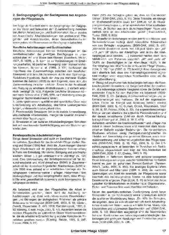 Vorschauseite 3: Suchtgenese und Möglichkeiten der Suchtprävention in der Pflegeausbildung auf der Basis einer gesundheitsförderlichen Gesamtkonzeption