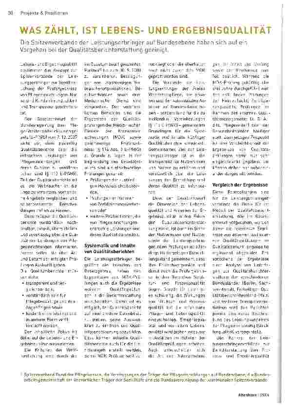 Vorschauseite 1: WAS ZÄHLT, IST LEBENS- UND ERGEBNISQUALITÄT
