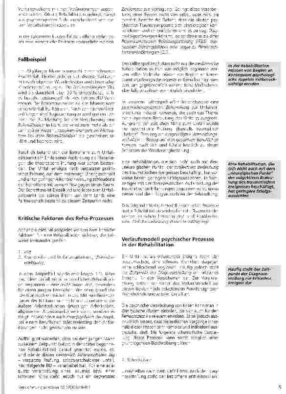 Vorschauseite 2: Krisenbewältigung als wichtiger Faktor des Rehabilitationsprozesses