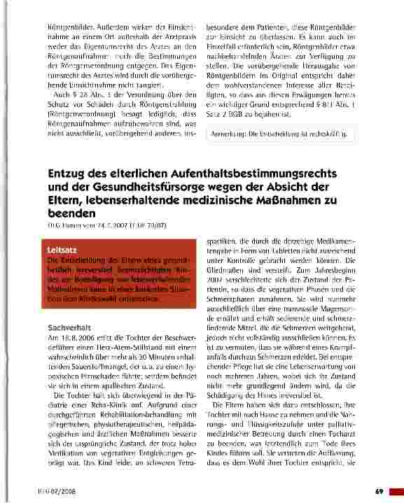 Vorschauseite 2: Herausgabe von Patientenunterlagen (Röntgenbilder)