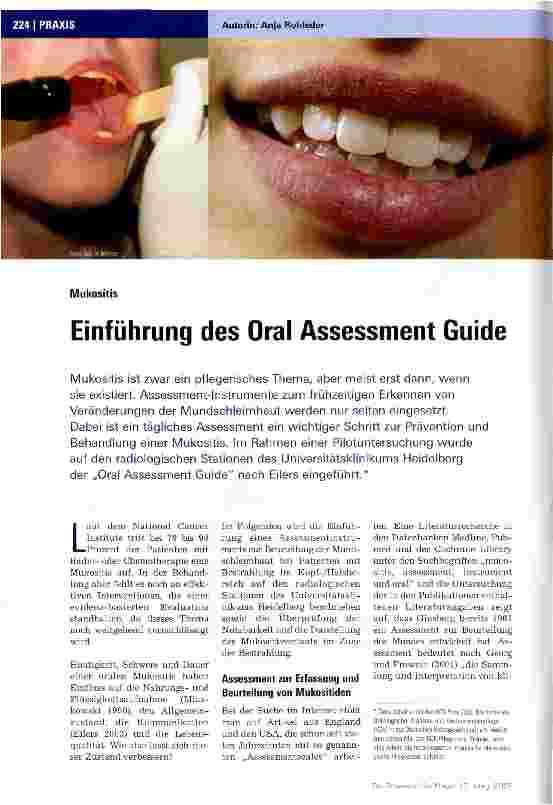 Vorschauseite 1: Einführung des Oral Assessment Guide