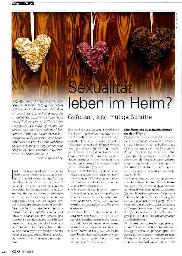Vorschauseite 1: Sexualität eben im Heim?