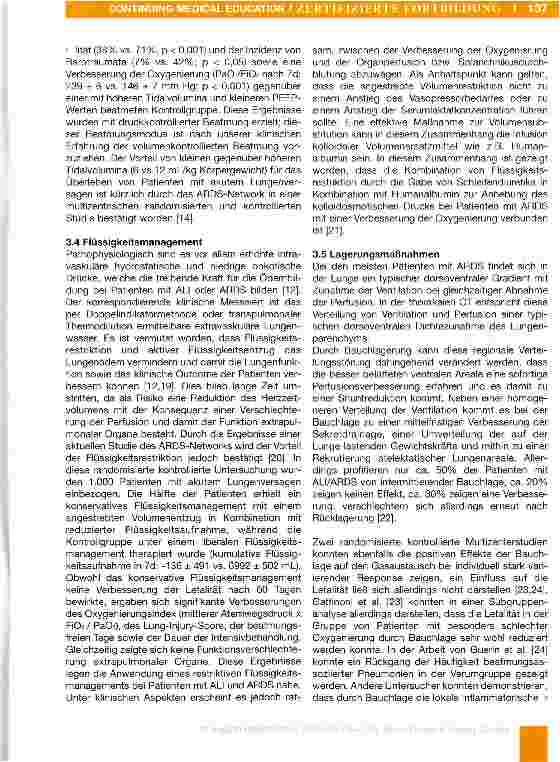 Vorschauseite 4: Die Behandlung des akuten Lungenversagens