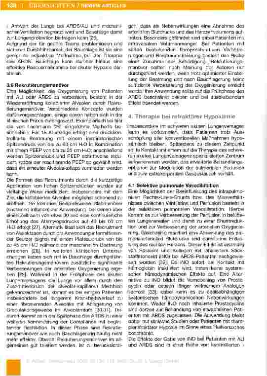 Vorschauseite 5: Die Behandlung des akuten Lungenversagens