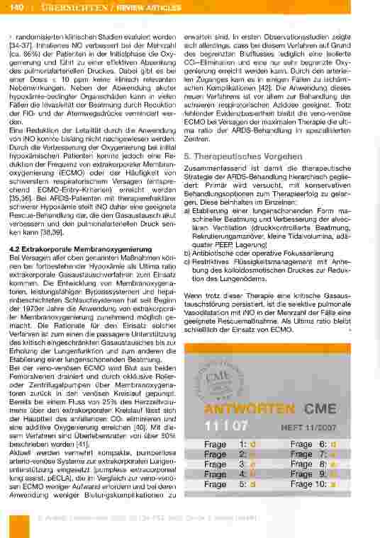 Vorschauseite 6: Die Behandlung des akuten Lungenversagens