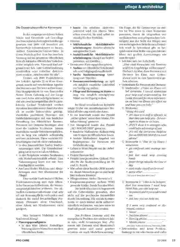 Vorschauseite 2: Demenz und Wohnen