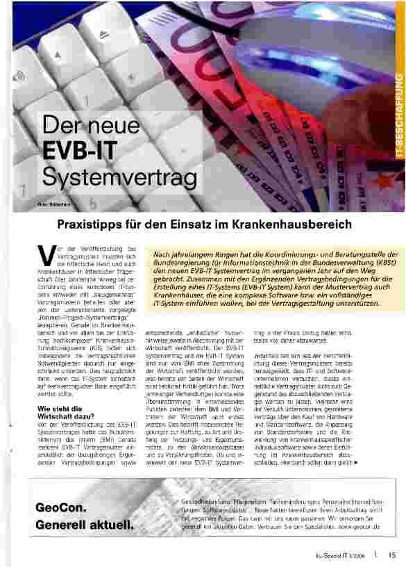 Vorschauseite 1: Der neue EVB-IT Systemvertrag