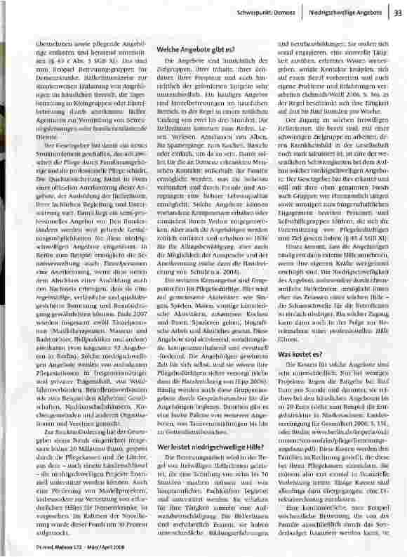 Vorschauseite 2: Niedrigschwellige Angebote