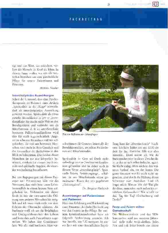 Vorschauseite 4: Spiritualität in der pflege