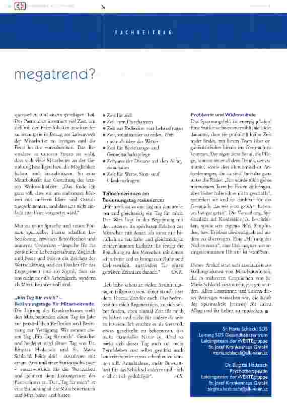 Vorschauseite 5: Spiritualität in der pflege