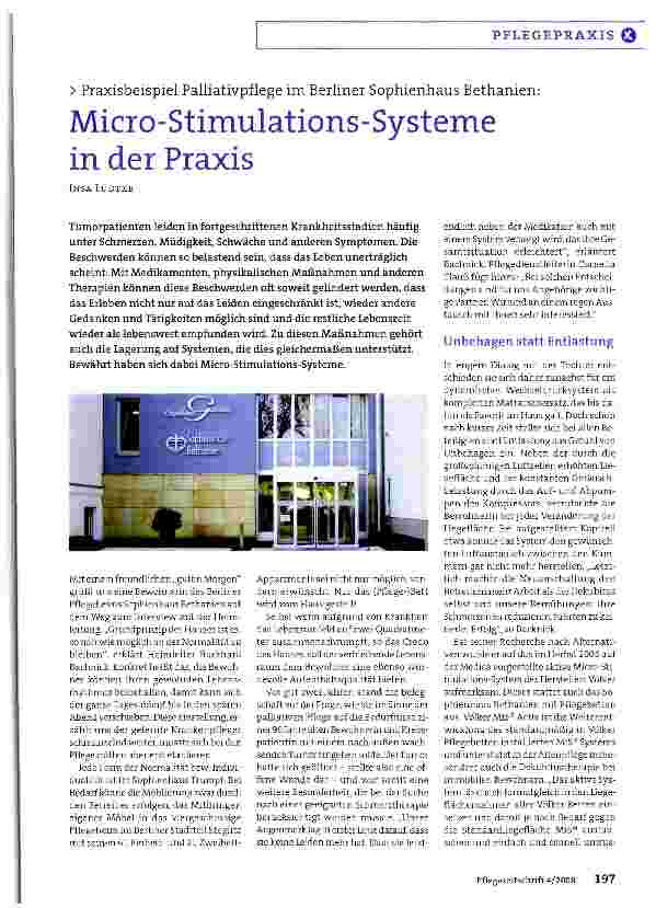 Vorschauseite 1: Micro-Stimulations-Systeme in der Praxis