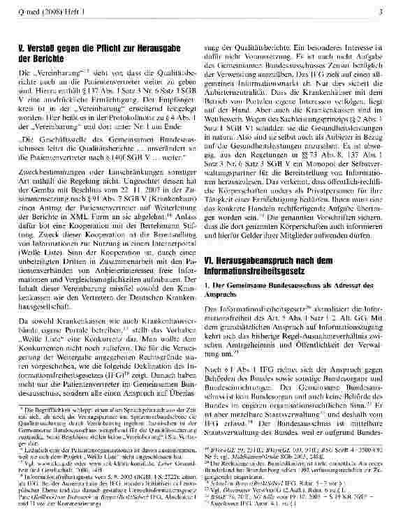 Vorschauseite 3: Gemeinsamer Bundesausschuss verweigert die Informationsfreiheit