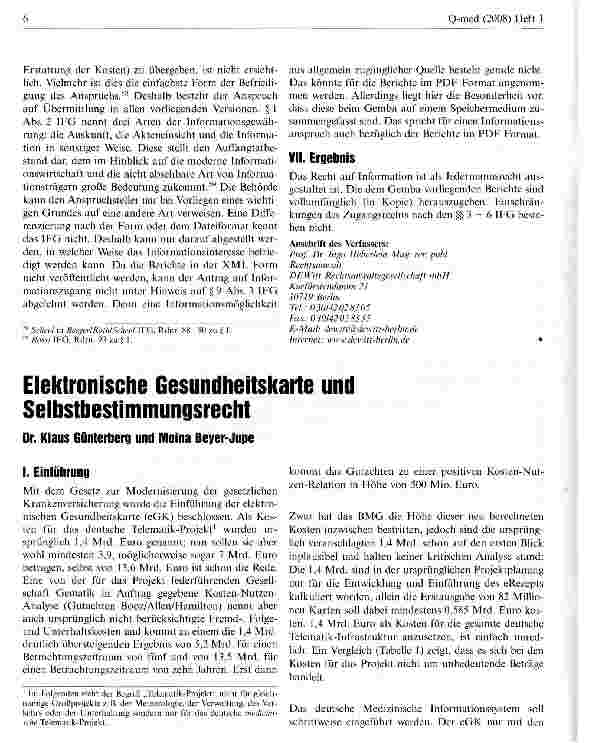 Vorschauseite 6: Gemeinsamer Bundesausschuss verweigert die Informationsfreiheit