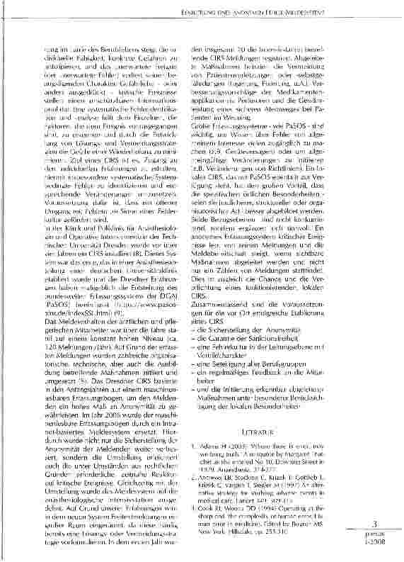 Vorschauseite 2: ETABLIERUNC EINES ANONYMEN FEHLER-MELDESYSTEMS - LOKALE BESONDERHEITEN: WAS IST ZU BEACHTEN?
