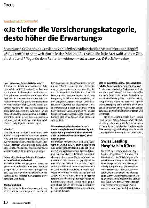 Vorschauseite 1: Je tiefer die Versicherungskategorie, desto höher die Erwartung