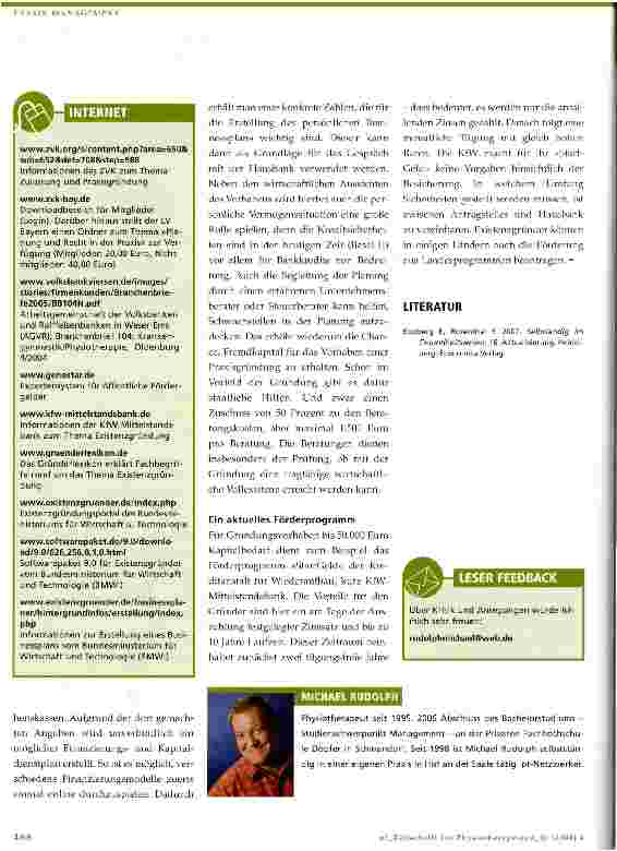 Vorschauseite 3: Existenzgründung in der Physiotherapie (2)