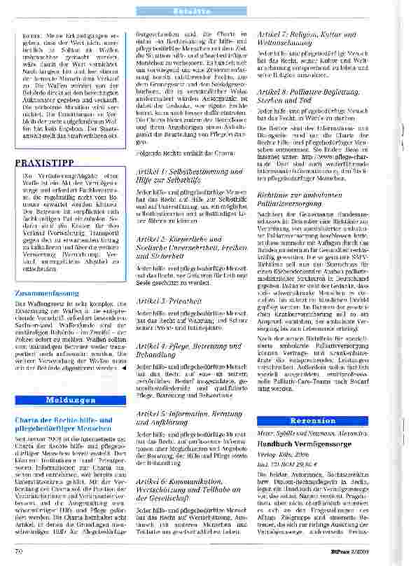 Vorschauseite 4: Waffenfund in der Wohnung des Betreuten - Was hat der Betreuer zu tun?