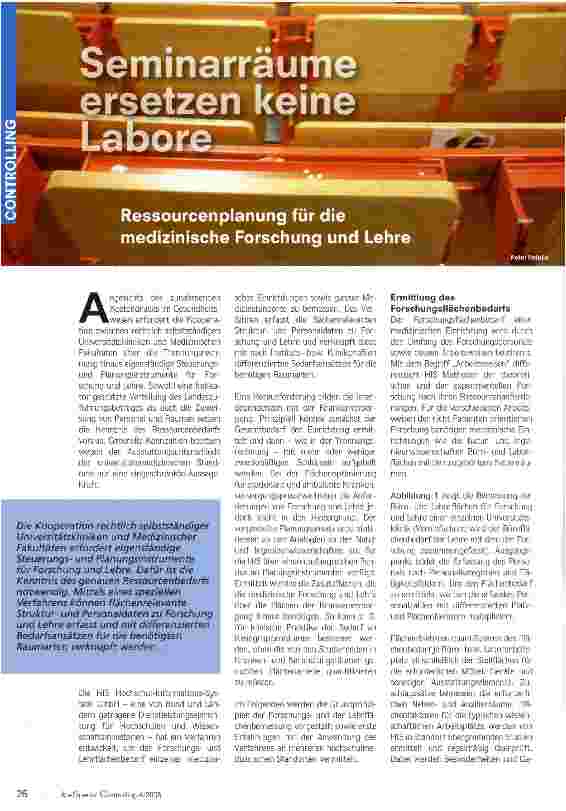 Vorschauseite 1: Seminarräume ersetzen keine Labore