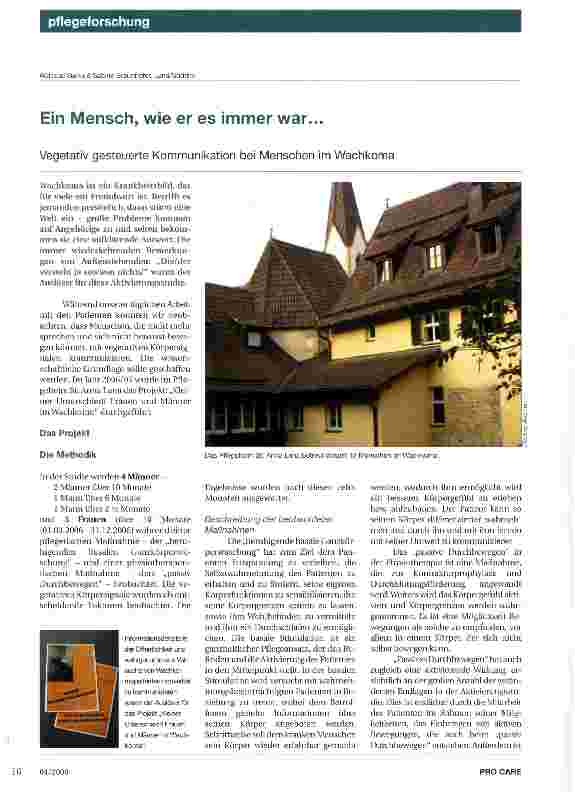 Vorschauseite 1: Ein Mensch, wie er es immer war. ..