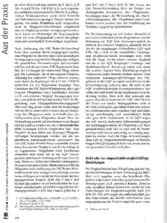 Vorschauseite 2: Externer Vergleich in der Rechtsprechung zu den SGB XIund SGB Xll-Vergütungen
