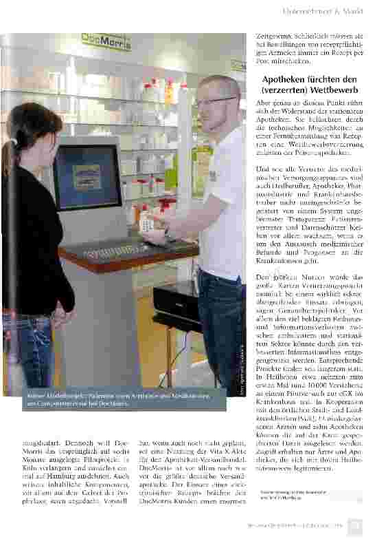 Vorschauseite 3: DocMorris erprobt die Vernetzung mit Kunden und Ärzten