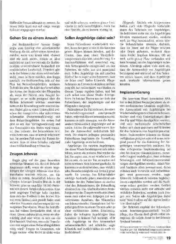 Vorschauseite 2: Von Atemnot bis zu den Zeugen Jehovas