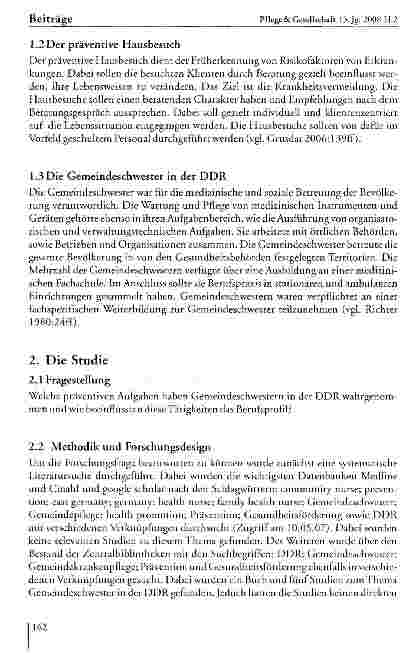 Vorschauseite 4: Präventive und gesundheitsförderliche Aufgaben und Maßnahmen durch Gemeindeschwestern in der ehemaligen DDR - ein Rückblick