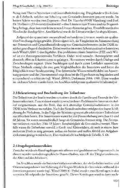 Vorschauseite 5: Präventive und gesundheitsförderliche Aufgaben und Maßnahmen durch Gemeindeschwestern in der ehemaligen DDR - ein Rückblick