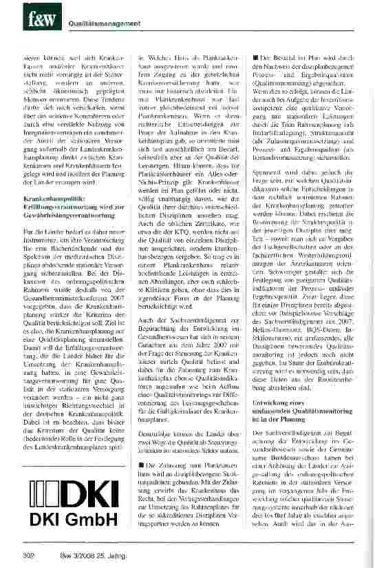 Vorschauseite 5: Qualitätssteuerung statt Preiswettbewerb