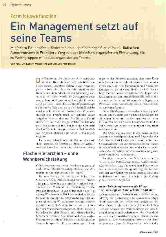 Vorschauseite 1: Ein Management setzt auf seine Teams