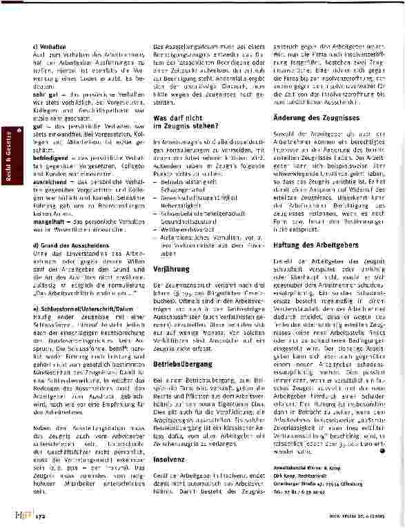 Vorschauseite 3: Arbeitszeugnisse- Was muss das Zeugnis beinhalten? Was verbirgt sich hinter bestimmten Formulierungen? Was darf nicht im Zeugnis erwähnt werden?