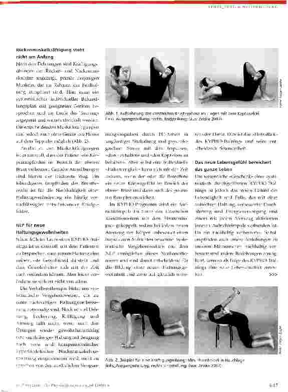 Vorschauseite 2: KYPHO®-Training -Arbeit an äußerer und innerer HaltungKonzepte stellen sich vor - auf der Basis des pt Konzepte-Fragebogens