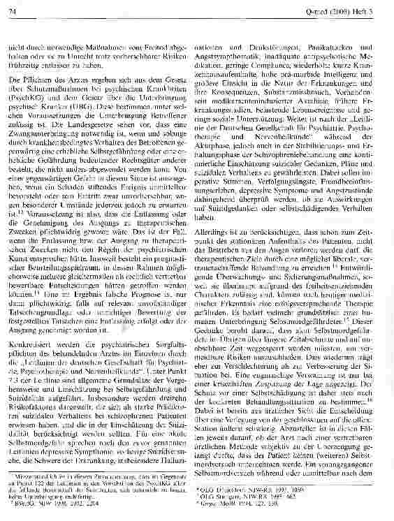Vorschauseite 3: Strafrechtliche Verantwortlichkeit der behandelnden Ärzte für den Freitod eines Patienten nach Beendigung des Klinikaufenthalts?