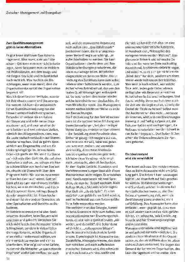 Vorschauseite 5: Zwischen Management und Evangelium