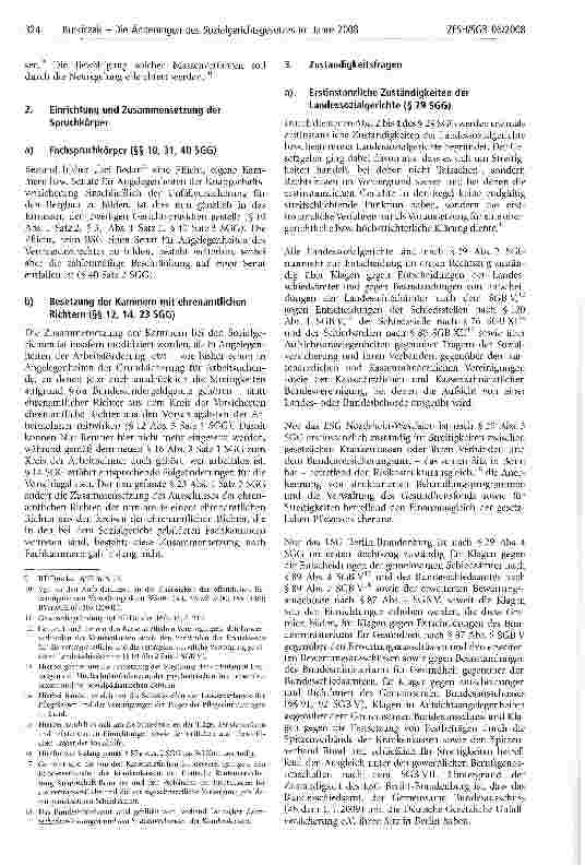 Vorschauseite 2: Die Änderungen des Sozialgerichtsgesetzes im Jahre 2008