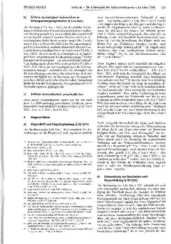 Vorschauseite 3: Die Änderungen des Sozialgerichtsgesetzes im Jahre 2008