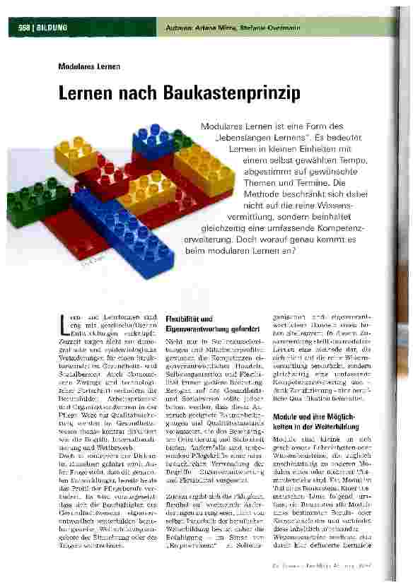 Vorschauseite 1: Lernen nach Baukastenprinzip