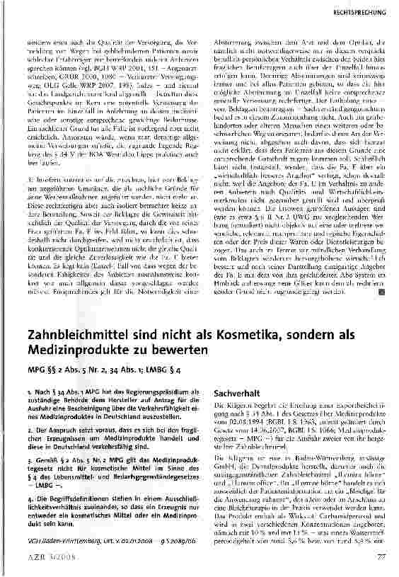 Vorschauseite 3: Empfehlung und Verweisung an den „Hausund Hof-Optiker durch Augenarzt ist unlauter