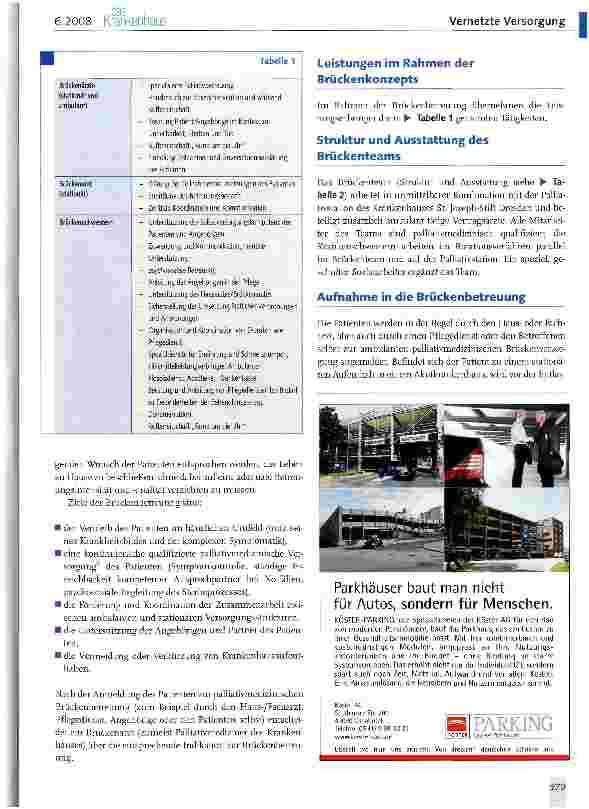 Vorschauseite 2: Das Dresdner „Brückenprojekt - ein gelungenes Beispiel ambulanter palliativmedizinischer Betreuung