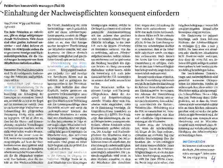 Vorschauseite 1: Einhaltung der Nachweispflichten konsequent einfordern