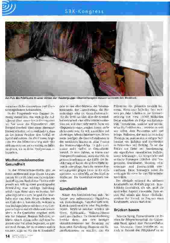 Vorschauseite 5: Gesundheit in all ihren Zuständen. Kongress 2008 in Basel