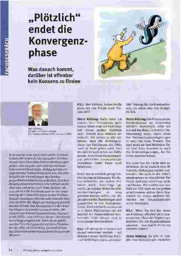 Vorschauseite 1: „Plötzlich endet die Konvergenzphase. Was danach kommt, darüber ist offenbar kein Konsens zu finden
