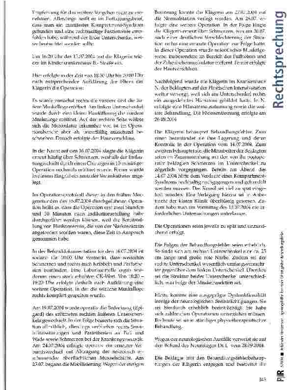 Vorschauseite 3: Fehlender Einsatz von Lagerungshilfen bei einer OP ist groberBehandlungsfehler