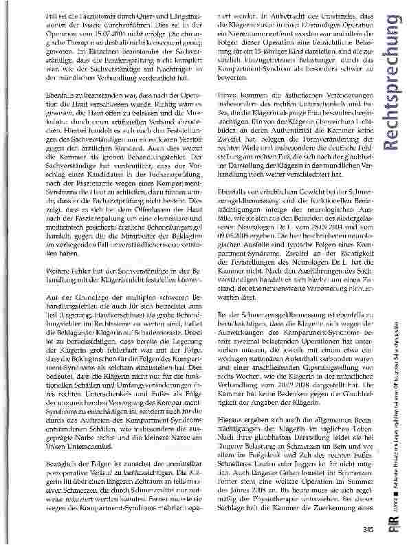 Vorschauseite 5: Fehlender Einsatz von Lagerungshilfen bei einer OP ist groberBehandlungsfehler