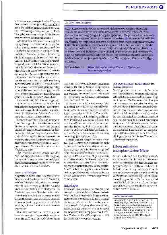 Vorschauseite 4: Pflege eines Patienten bei einer Nierentransplantation: Die richtige Vorund Nachsorge