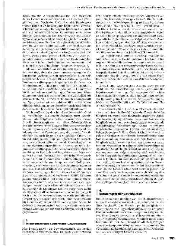 Vorschauseite 2: Das Zugangsrecht der Gewerkschaftsbeauftragten zur Dienststelle