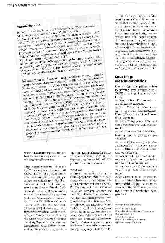 Vorschauseite 4: Pflegerisches Case Management: Optimale Betreuung von Patienten mit COPD