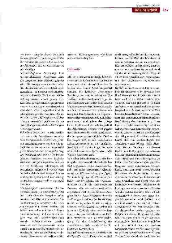 Vorschauseite 6: Leben mit einer chronischen Bauchwunde -Die Erfahrung Betroffener und ihre Erwartungen an die betreuenden Fachpersonen