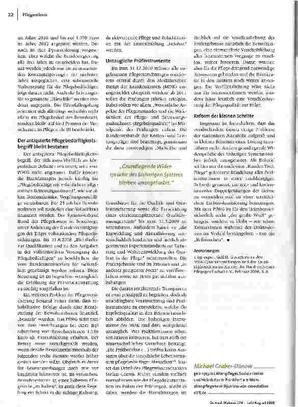 Vorschauseite 2: Was bringt die neue Pflegereform...
