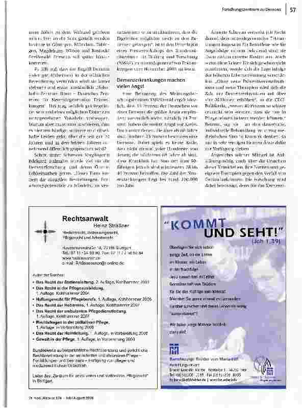 Vorschauseite 2: Im Verbund gegen das VergessenDas neue deutsche Demenzzentrum